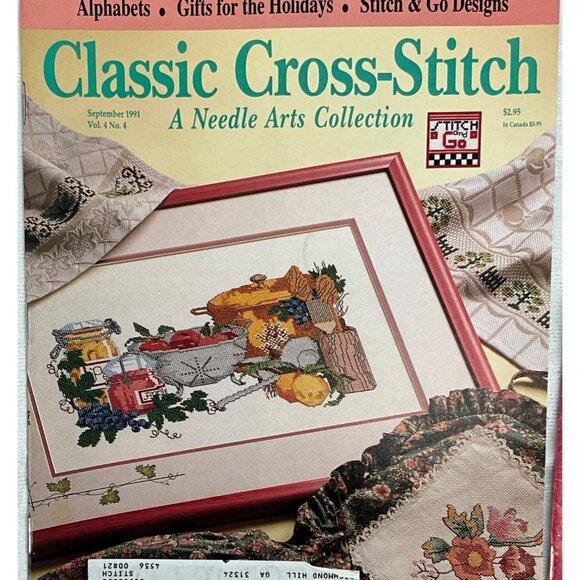 Lot Of 6 Classic Cross-Stitch Magazines A Needle Arts Collection 1991 - Picture 3 of 7